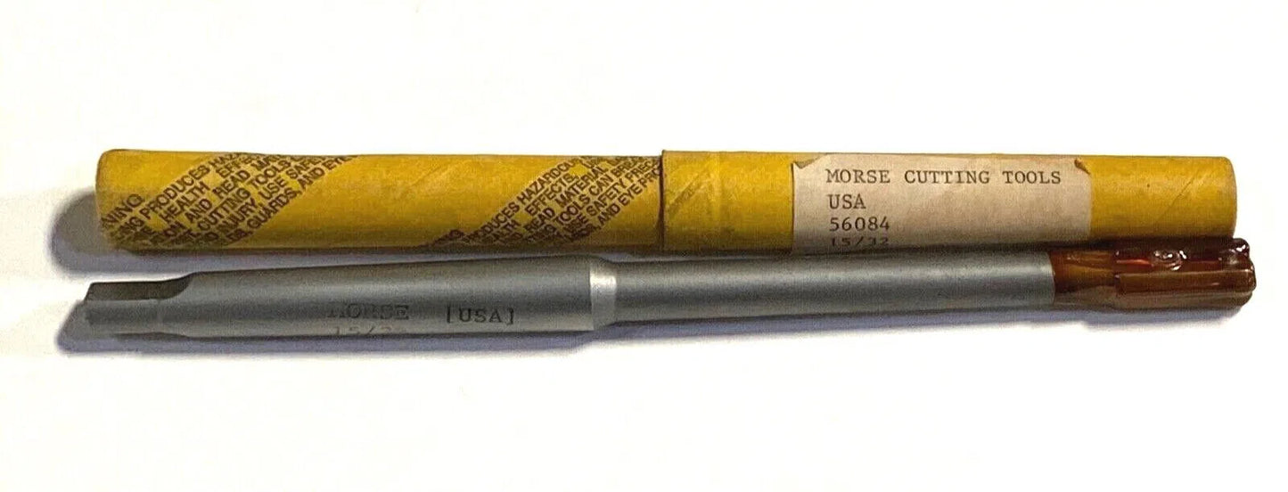 Morse 15/32" Carbide Tipped Expansion Taper Shank Chucking Reamer USA Made 56084