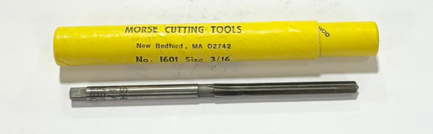 Morse 3/16" HSS Hand Reamer Straight Flute USA Made