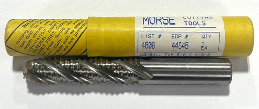Morse 5/8" Cobalt Ball Nose Roughing End Mill 4 Flute Center Cutting USA Made