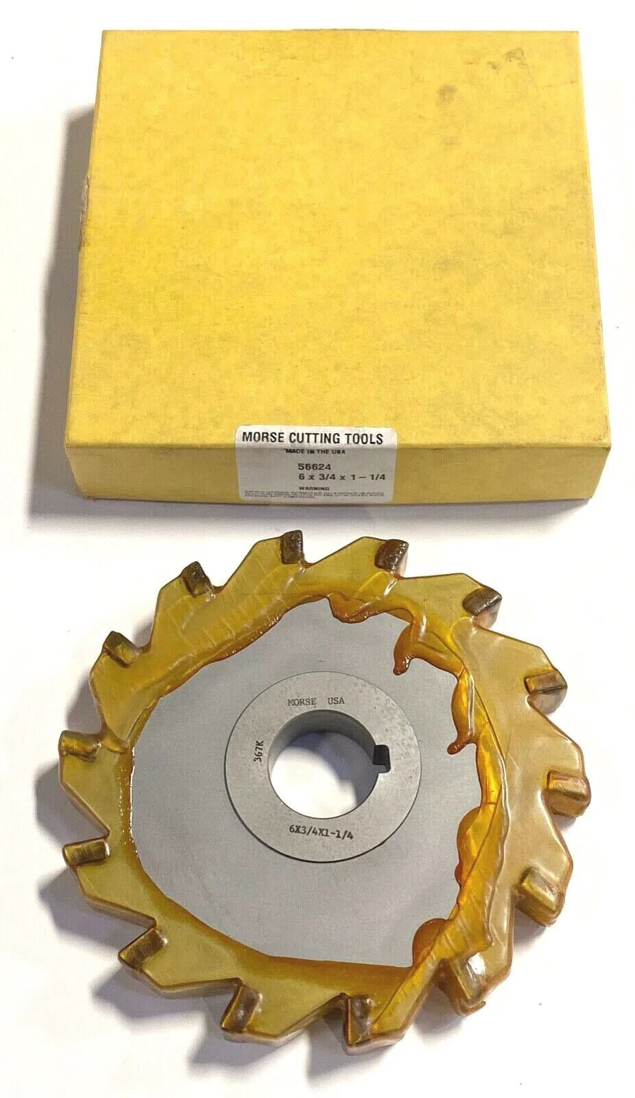 Morse Carbide Tipped Side Milling Cutter 6" x 3/4" x 1-1/4" 14 Teeth USA Made