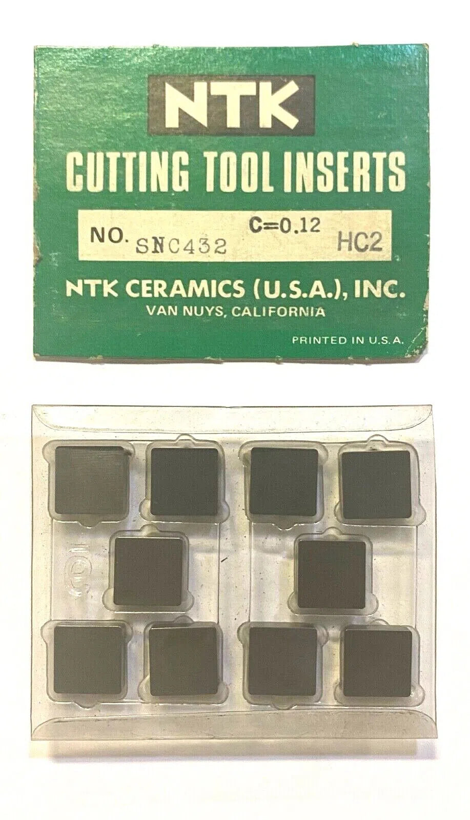 NTK Cutting Tool Ceramic Insert SNC432 Grade HC2 Inserts 10 Pack