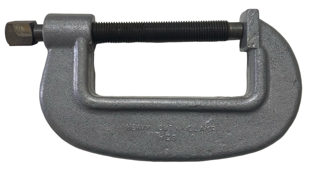 National 8-1/4" Heavy-Duty Drop Forged Deep Throat C-Clamp, 3" Throat Depth