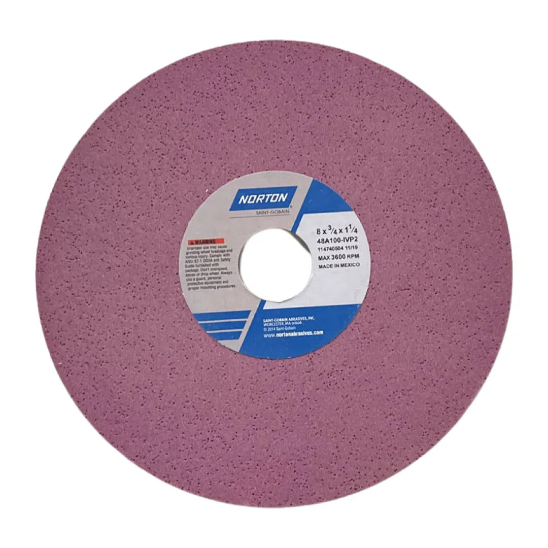 Norton 8" x 3/4" x 1-1/4" Bench & Pedestal Grinding Wheel