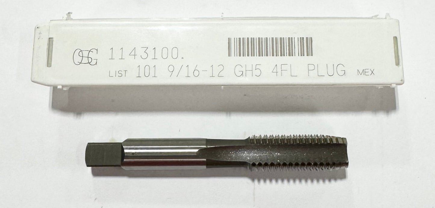OSG 9/16"-12 HSS Hand Tap GH5 4 Flute Plug Tap