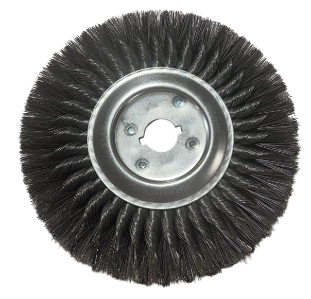 Osborn 10" Knot Wire Wheel Brush .0118" Steel Wire, 1-1/4" Arbor Hole USA