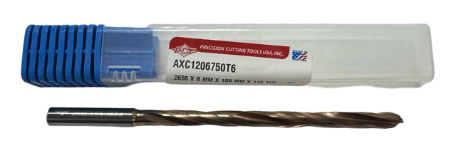 PCT 17/64" Solid Carbide Drill 12xD Coolant Thru 2 Flute ZicroPlus 135 Deg