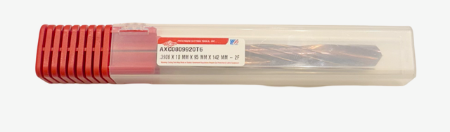 PCT 25/64" Solid Carbide Drill 8xD Triple Margin Coolant Thru ZicroPlus 135 Deg
