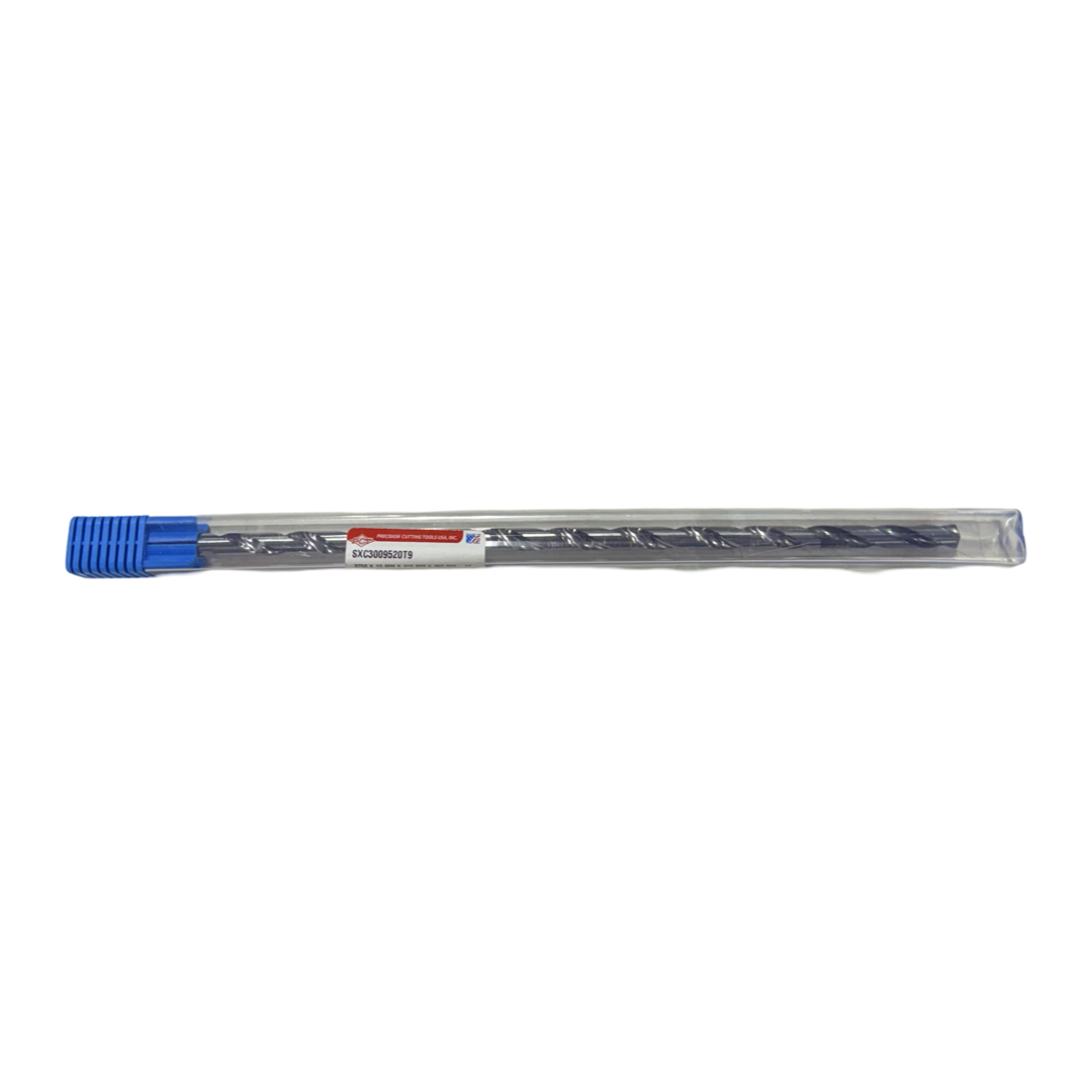 PCT 3/8" Solid Carbide Drill 30xD AlTiN Coated Coolant Thru 2FL 135 Deg
