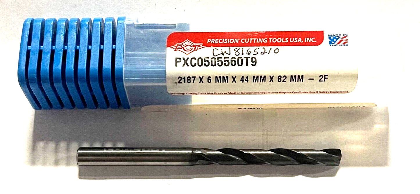 PCT .2187 Solid Carbide Pilot Drill 5xD Coolant Thru 150° 2FL Varianta Supral