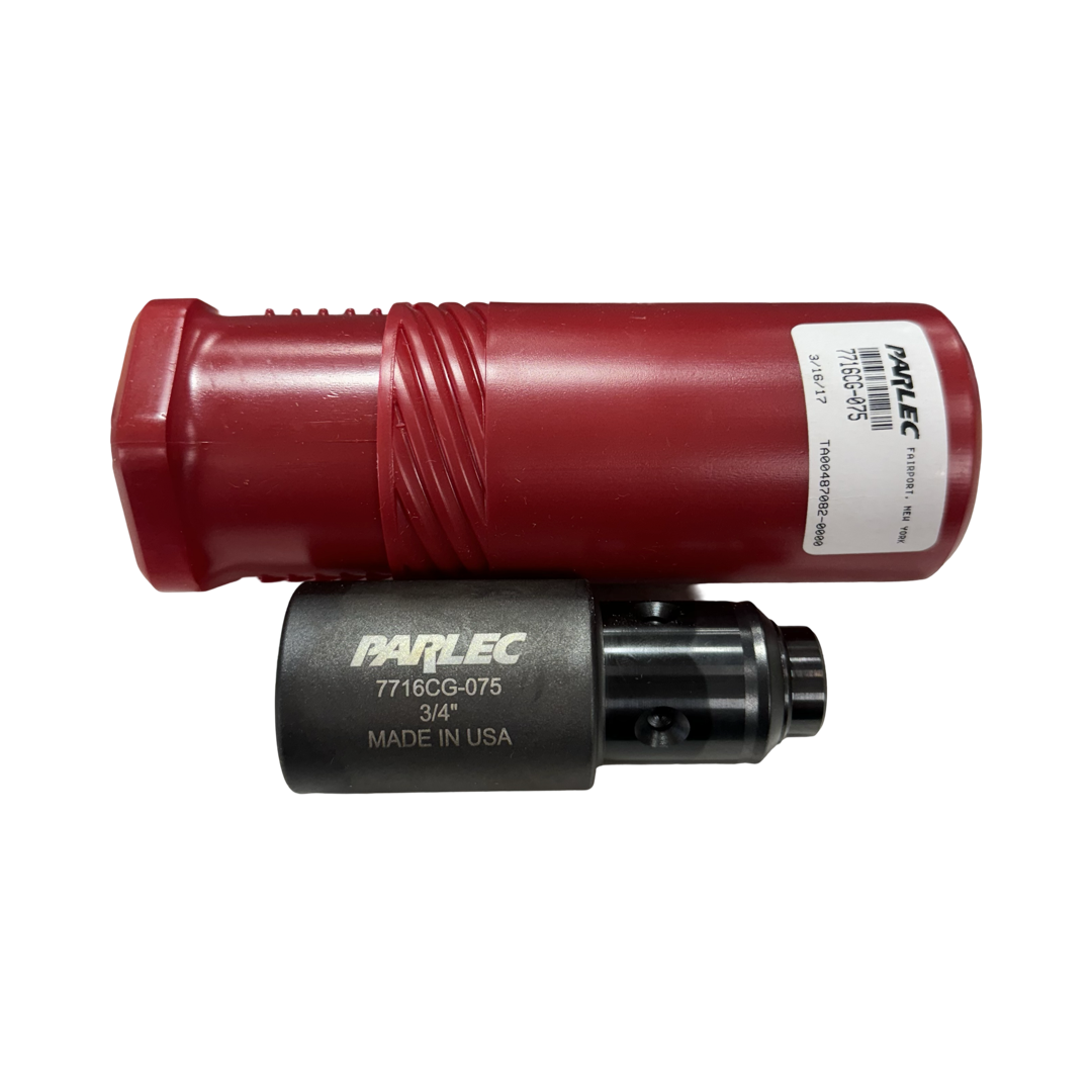 Parlec 3/4" Tapping Adapter 0.59″ Tap Shank Dia, 0.442″ Tap Square Size, Through Coolant