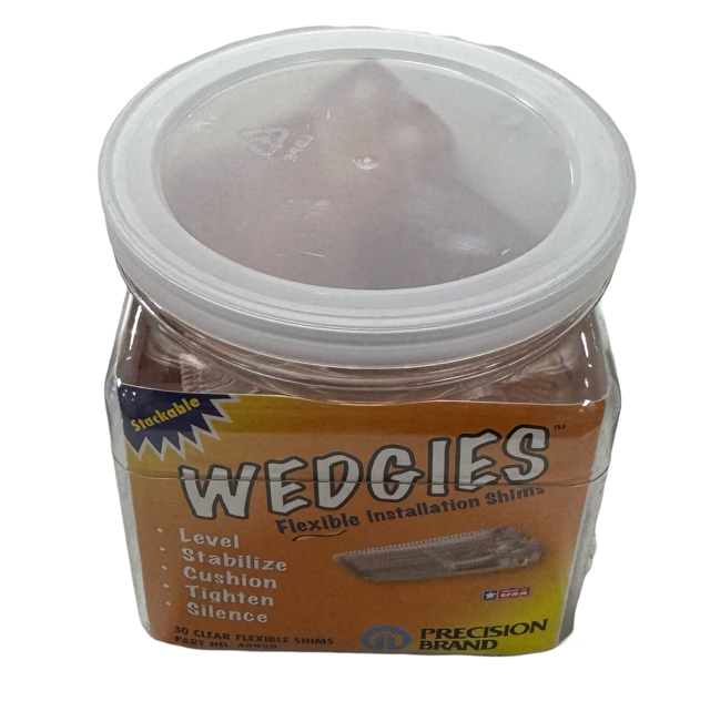 Precision Brand Wedgies Clear Flexible Installation Shims 30 Pack