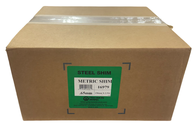 Precision Brand .65mm Shim Steel Reel 150mm x 2.5M