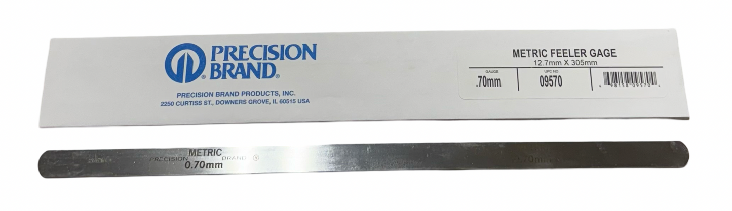 Precision Brand .70mm Metric Feeler Gage 12.7mm x 305mm USA Made