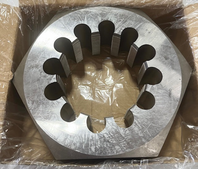 ProCut 4"-8 Carbon Steel Hexagon Special Thread Die 7" Oustide Diameter