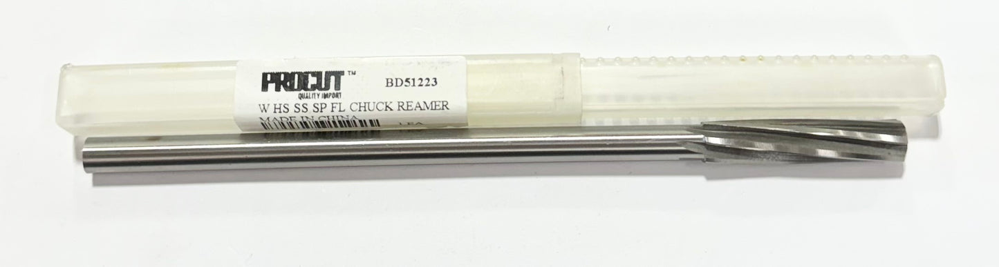 ProCut Letter W HSS Spiral Flute Chucking Reamer Straight Shank