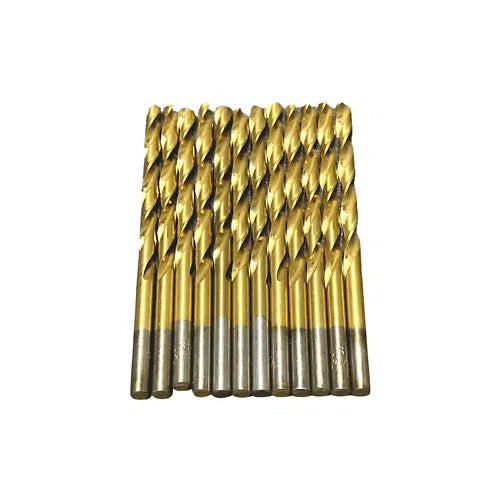 ProCut 3/16" Drill Bit HSS Tin Coated 118° Jobber Length Drills 12 Pack