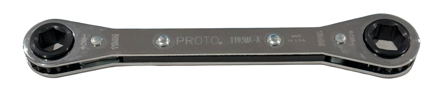 Proto 11mm x 13mm Double Box End Ratcheting Wrench 6 Point USA Made