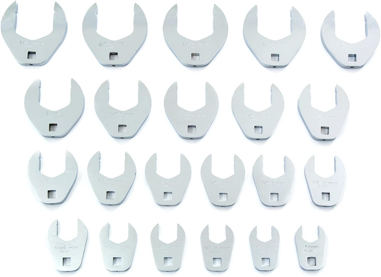 Proto 1/2 Drive 22 Piece Crowfoot Wrench Set USA Made