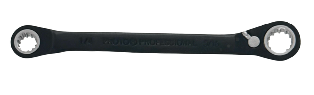 Proto 1/4" x 5/16" Double Box Reversible Ratcheting Spline Wrench 12 Point