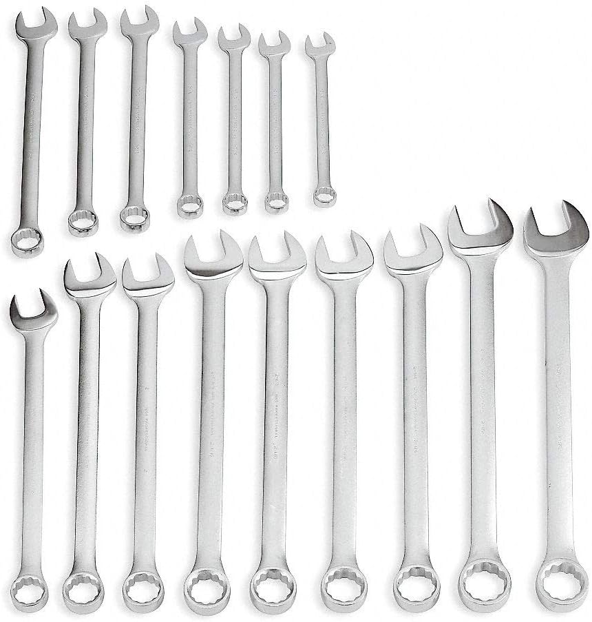 Proto 16 Piece Heavy Duty Satin Combination Wrench Set 12 Point 1-5/16" to 2-1/2" USA