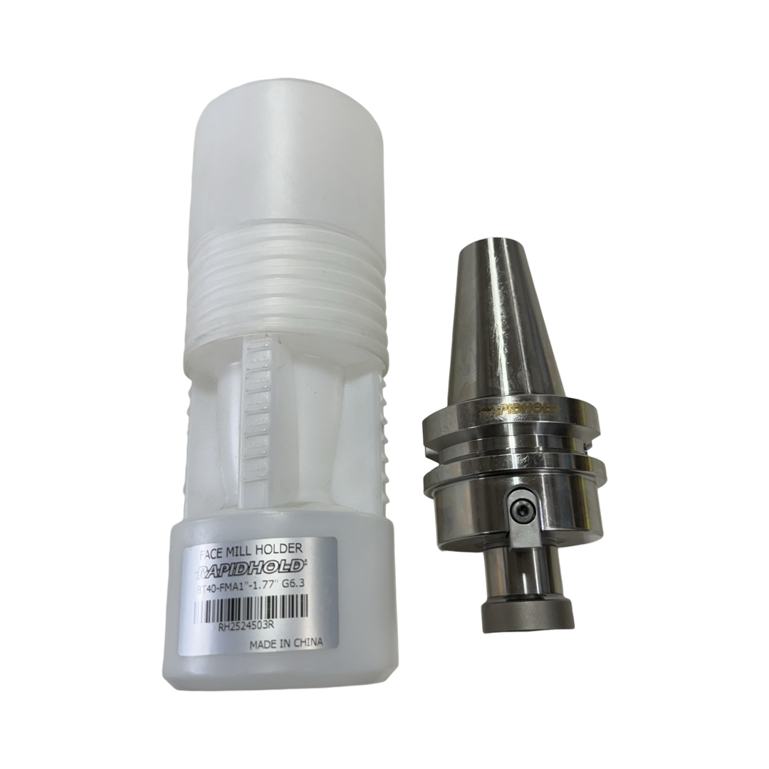 RapidHold BT40 Face Mill Holder FMA 1" x 1.77" G6.3 Balanced