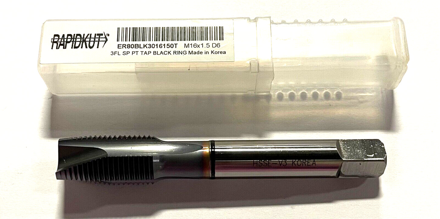 RapidKut 5/8"-18 HSS-PM Spiral Point Plug Tap GH3 Red Ring 3FL High Performance