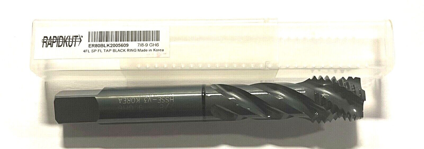 RapidKut 7/8-9 Tap HSSE-V3 Semi Bottoming Tap High Performance Black Ring GH6