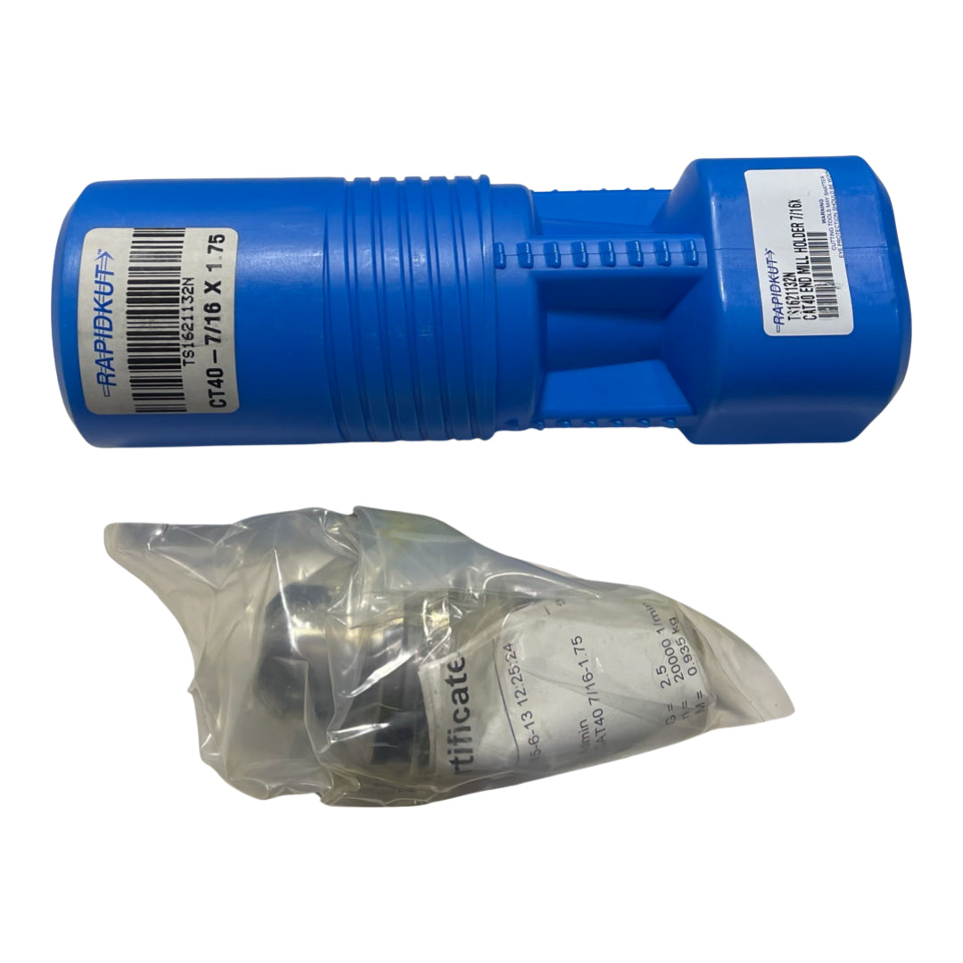 RapidKut CAT40 7/16" End Mill Holder 1.75" Protruding Length
