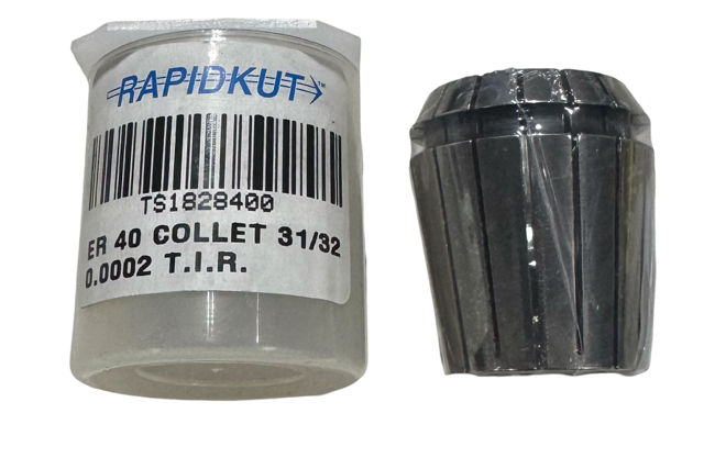 RapidKut ER40 31/32" Steel Sealed Collet 0.0002 T.I.R.