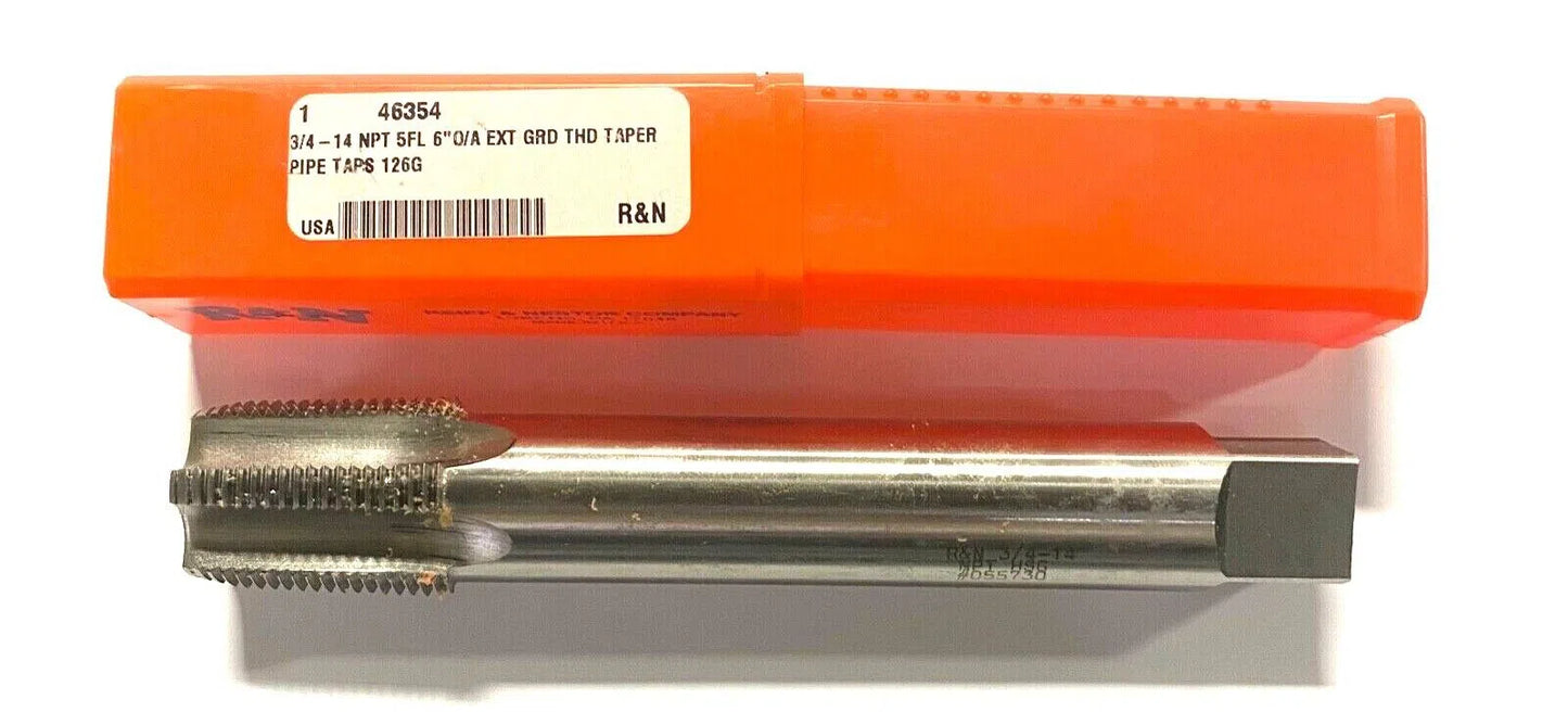 Reff & Nestor 3/4-14NPT Extension Pipe Tap 6" HSS Ground Thread Plug Tap USA