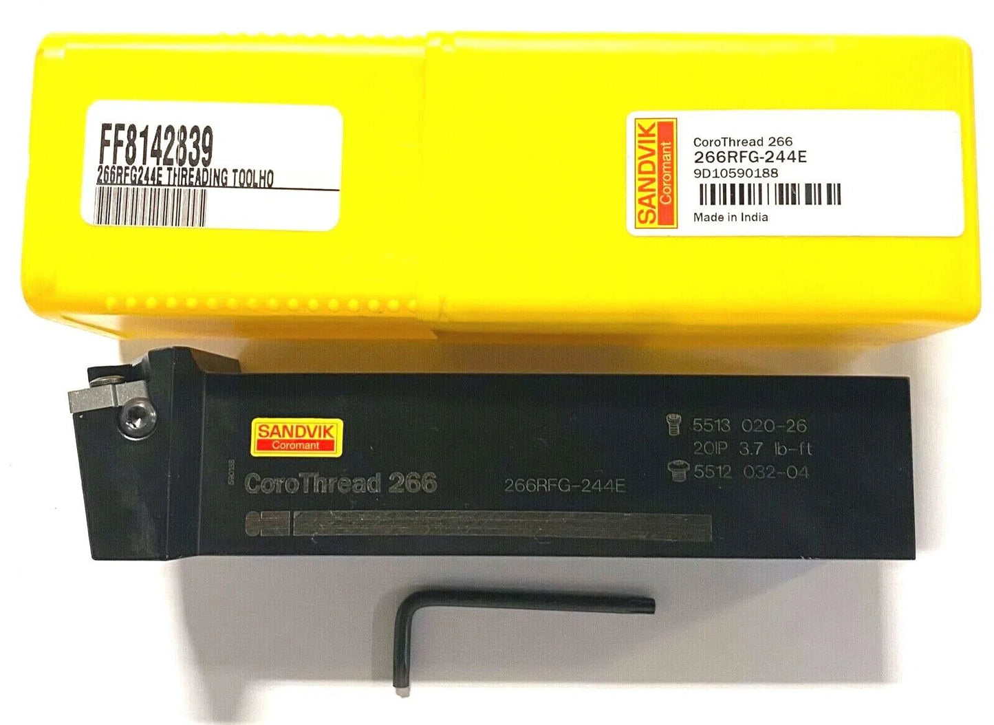 Sandvik CoroThread 266RFG-244E Indexable Lathe Tool Thread Turning 1.5 x 1.5 x 7
