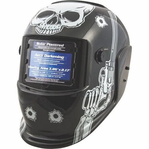 Shop Iron Solar Powered Welding Helmet Auto Darkening 9-13 Lens Shade