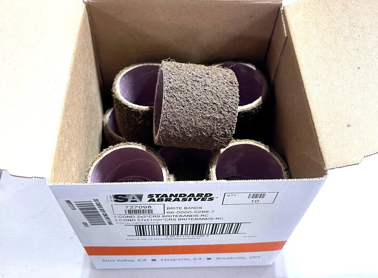 Standard Abrasives 2" x 2" Surface Conditioning Bands Coarse Aluminum Oxide 10pk