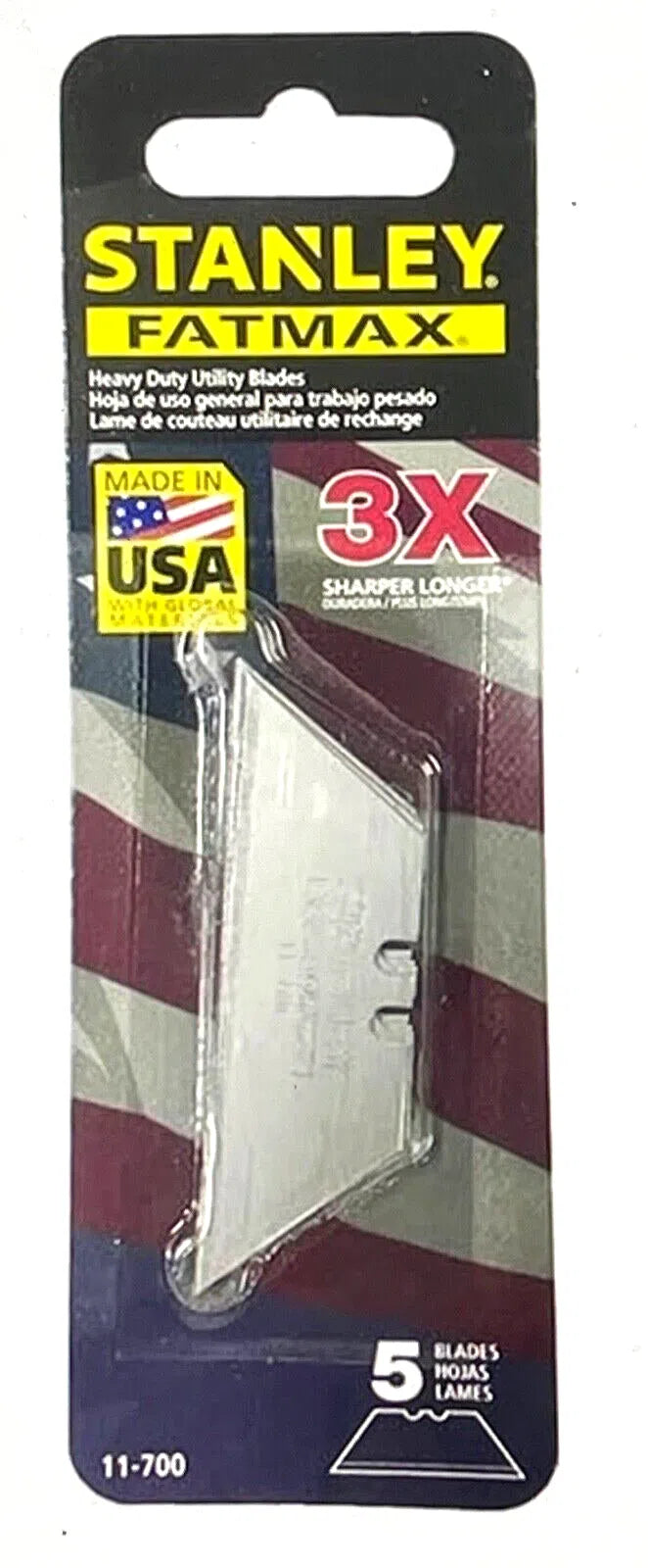 Stanley FATMAX Heavy Duty Utility Knife Blades 5 Pack 11-700 USA Made