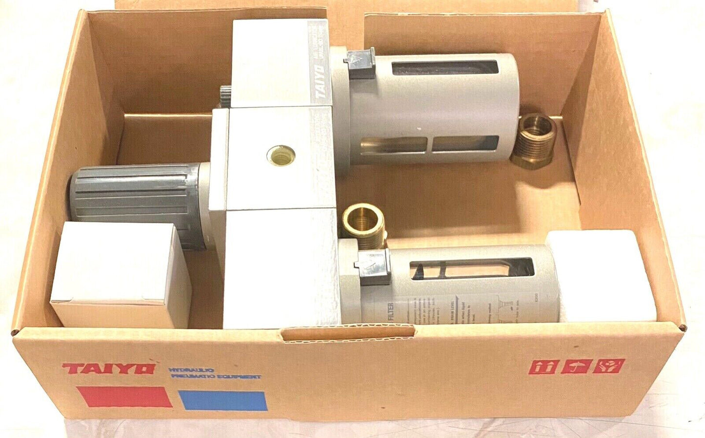 TAIYO 3/4" 1/2" Trio Filter Regulator Lubricator Air Combination Set UMFRL-20