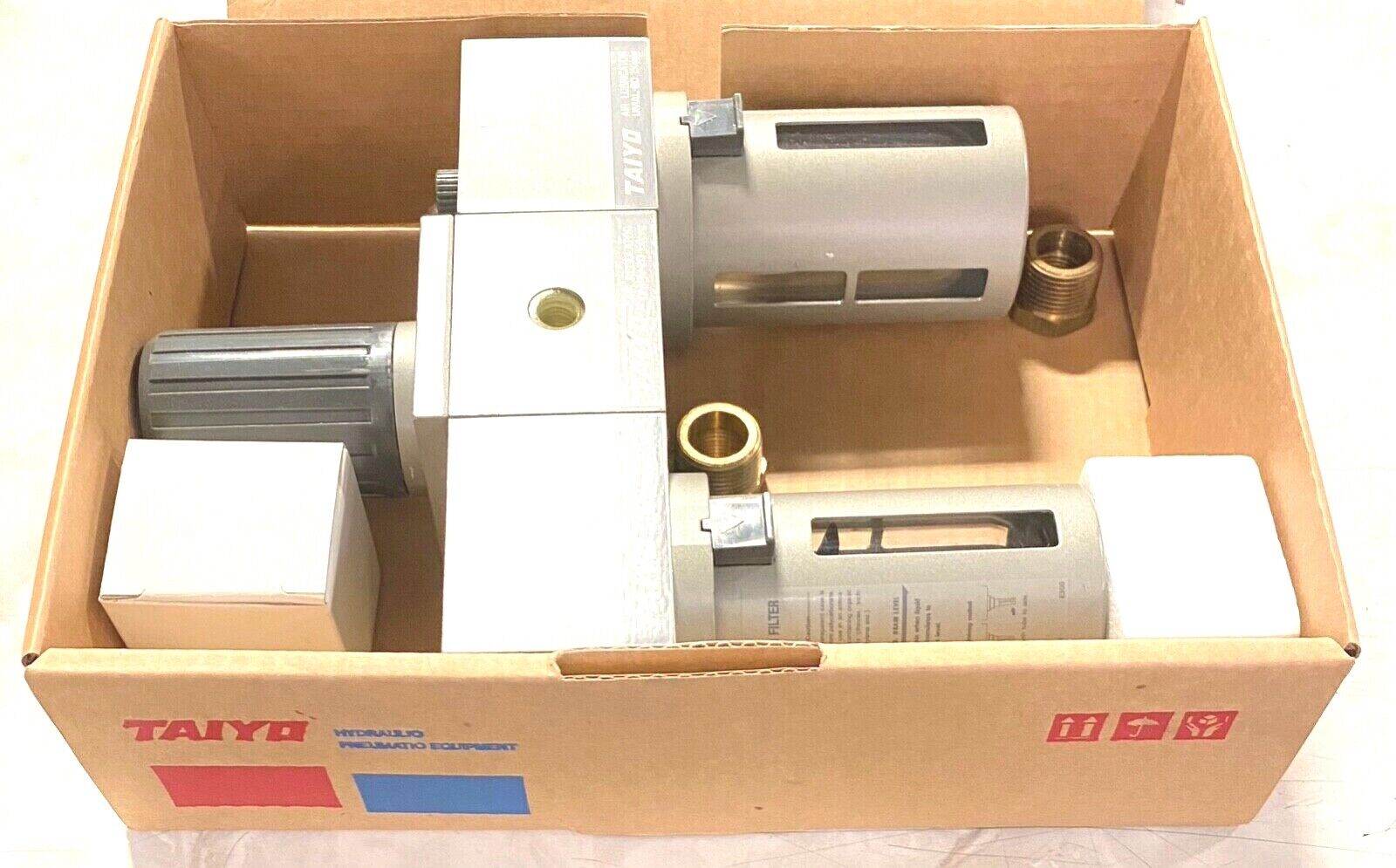 TAIYO 3/4" 1/2" Trio Filter Regulator Lubricator Air Combination Set UMFRL-20