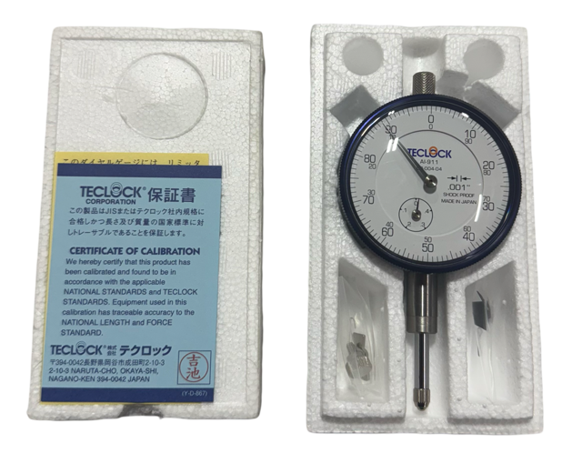 TECLOCK AI-911 0 to 1/2" Range, 0-100 Reading Dial Drop Indicator
