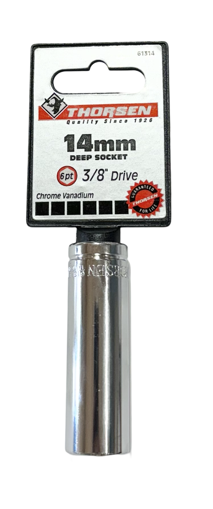 Thorsen 3/8" Drive 14mm Deep Socket 6 Point Chrome Vanadium 61314