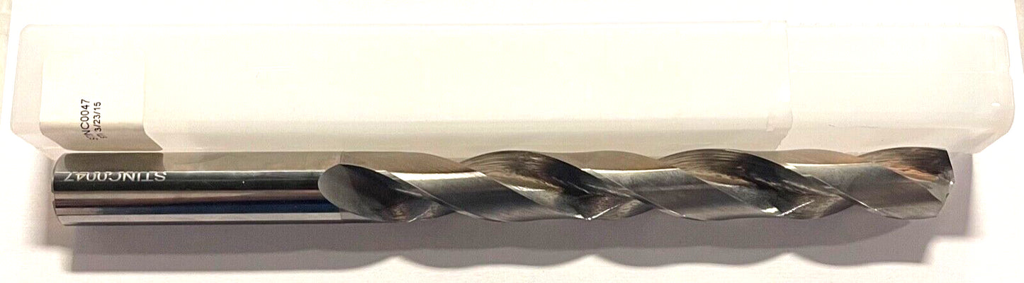 Voisard Solid Carbide Drill 3/4" x 3/4" x 6-1/4" x 9" Coolant Thru 2 Flute USA