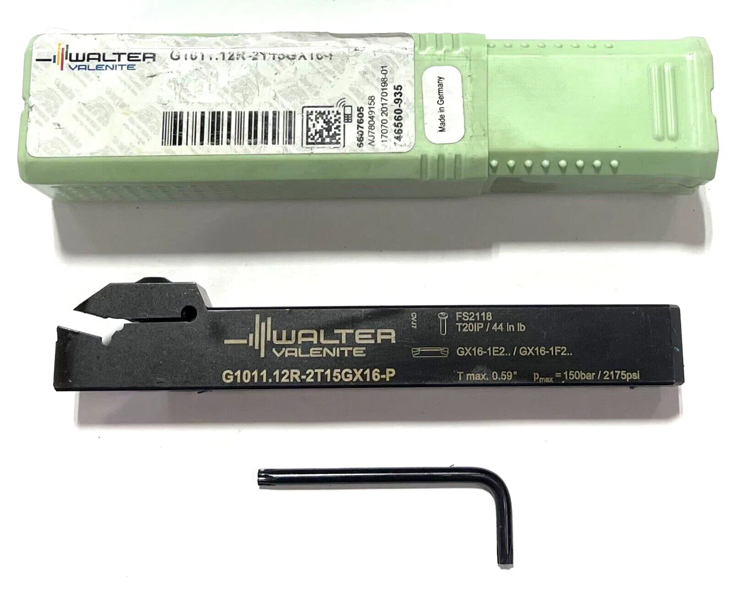 Walter Valenite G1011.12R-2T15GX16-P Shank Tool Indexable Radius Holder 6607605