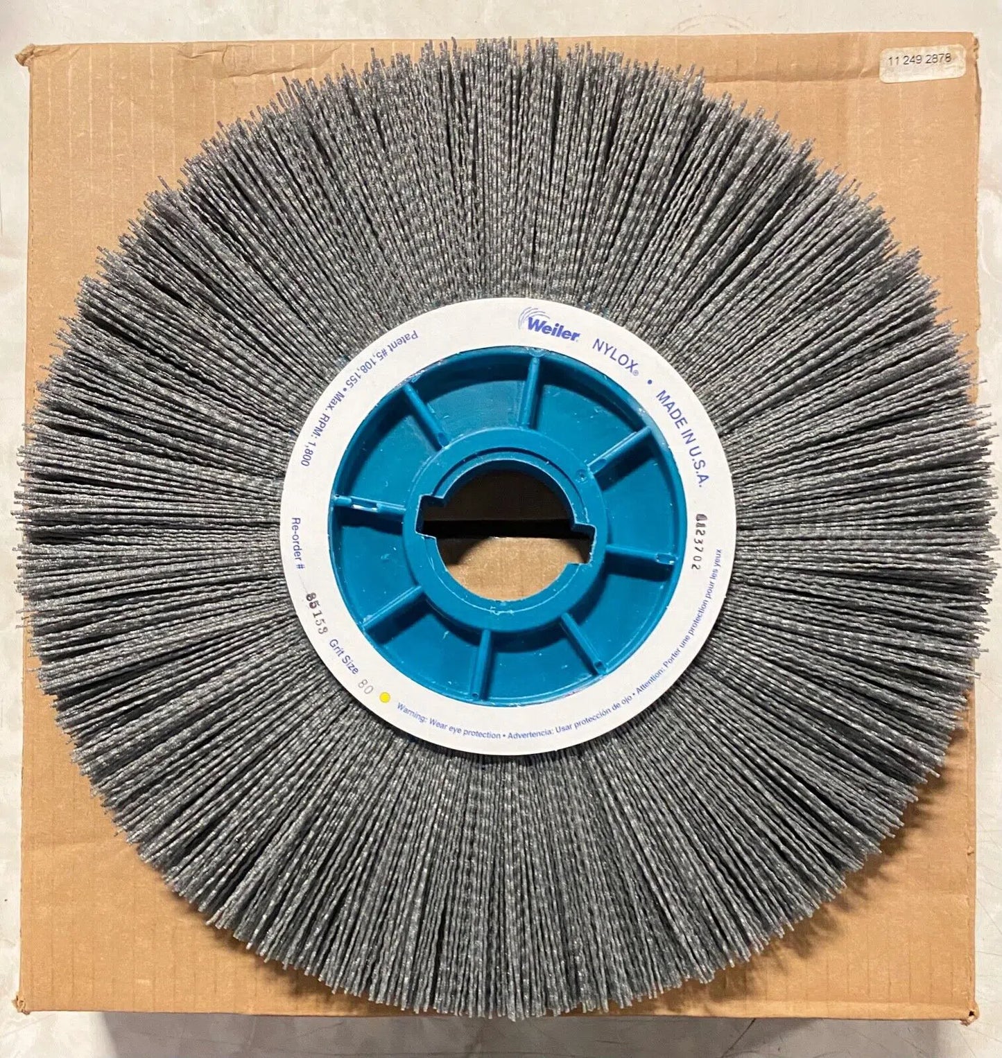 Weiler 14” Nylox Crimped Wheel NYLOX 5-1/4"-2" AH Silicon Carbide 80 Grit 85153