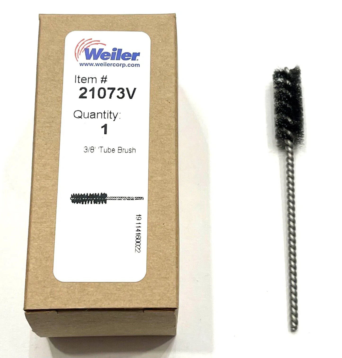 Weiler 3/8" Power Tube Brush .004" Steel Wire Fill 1" Brush Length 21073V