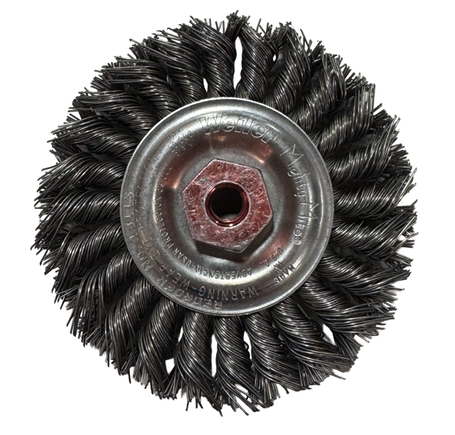 Weiler 4" Knot Twist Wire Wheel M10 x 1.50 Arbor Hole .020" Wire USA Made