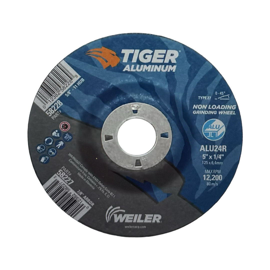 Weiler 5" x 1/4" x 7/8" Cut-Off Wheel Type 27 Aluminum Oxide 10 Pack
