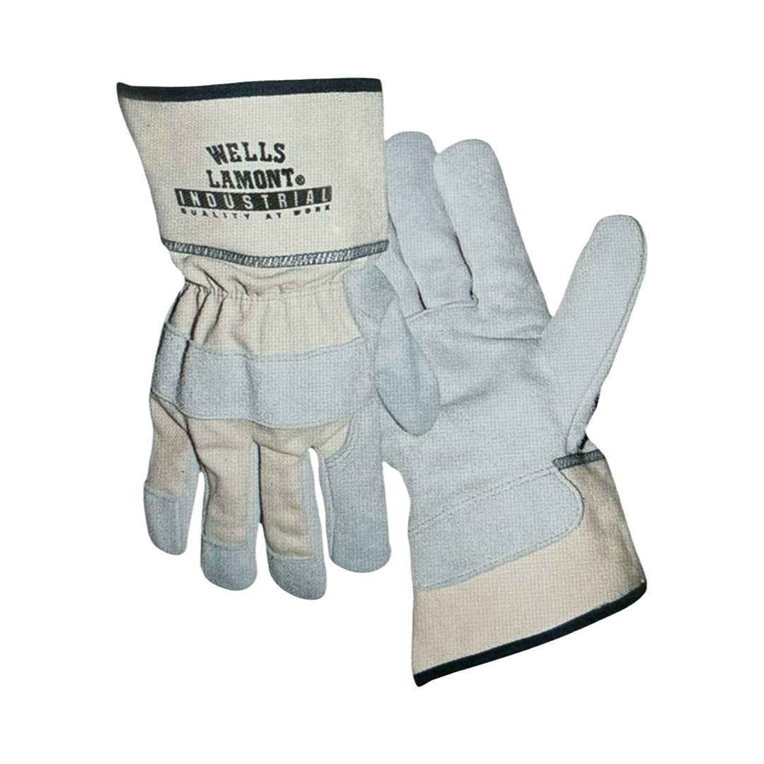 Wells Lamont Split Leather Cowhide Work & Driver Gloves Size Large