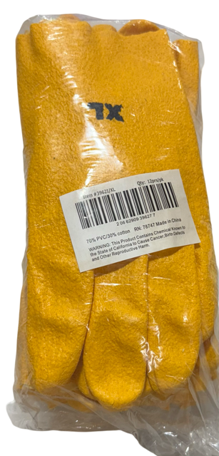 West Chester Slip-On Work Gloves Vinyl Coated Interlock Lined Size XL 1 Dozen