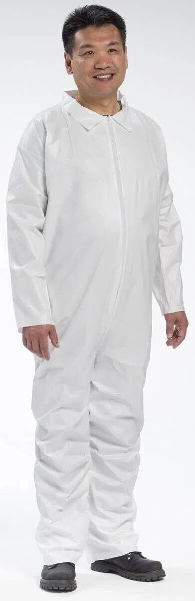 WestChester White Disposable Coverall Microporous Zipper Front Collar Size 3XL