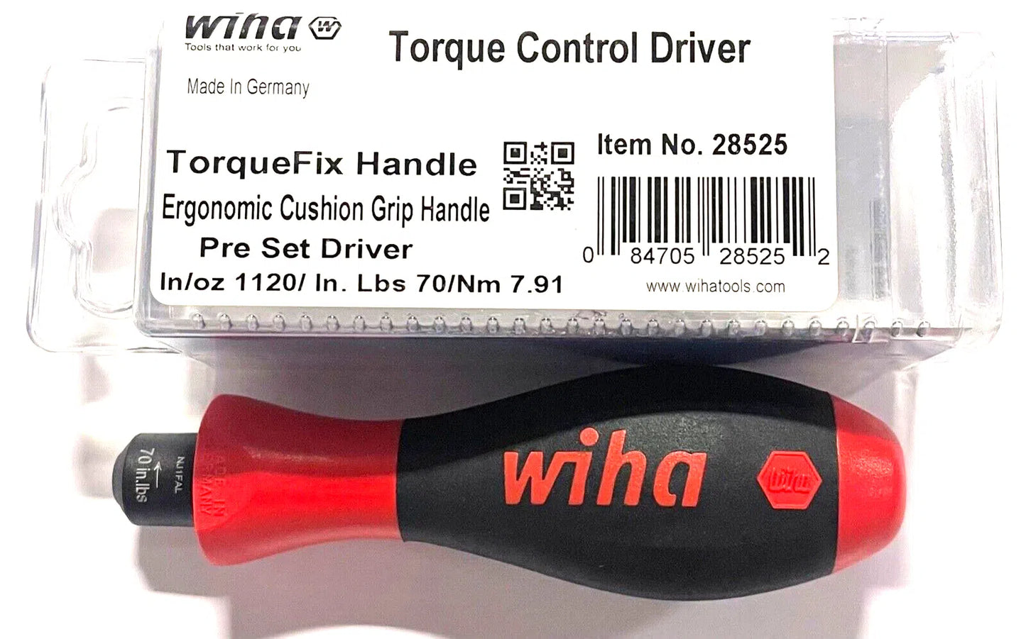 Wiha TorqueFix With Soft Finish Handle Preset Torque Control Tool 70 IN-LBS