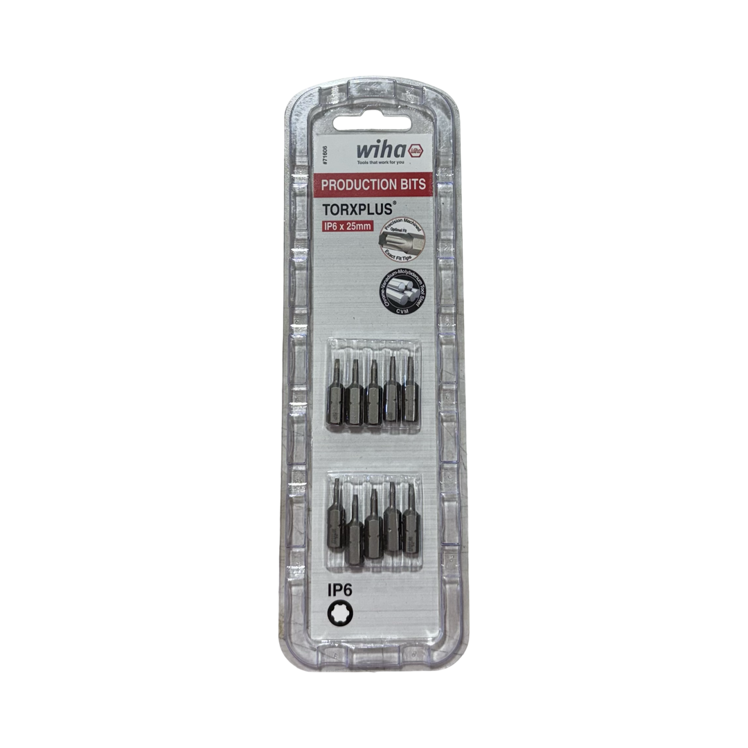 Wiha TorxPlus IP6 x 25mm Insert Bits 10 Pieces