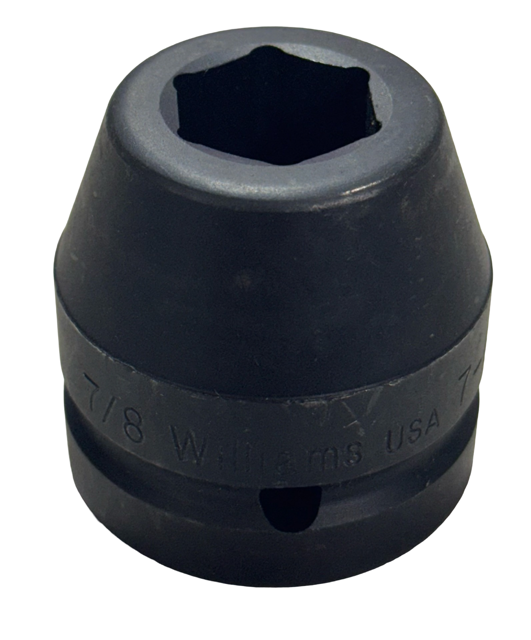 Williams 1" Drive 7/8" Impact Socket 6 Point USA Made 7-628